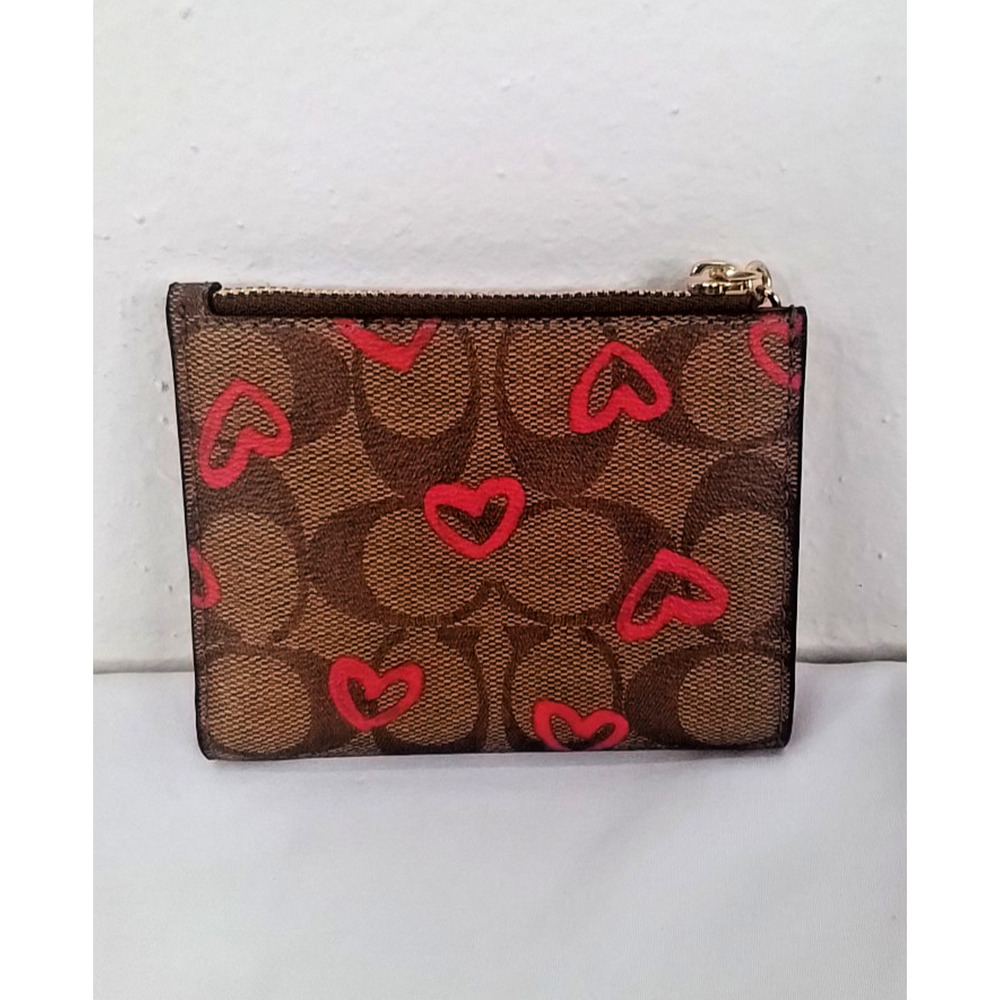 Coach Signature C Wallet W/ Hearts #J2406 - Picture 3 of 11